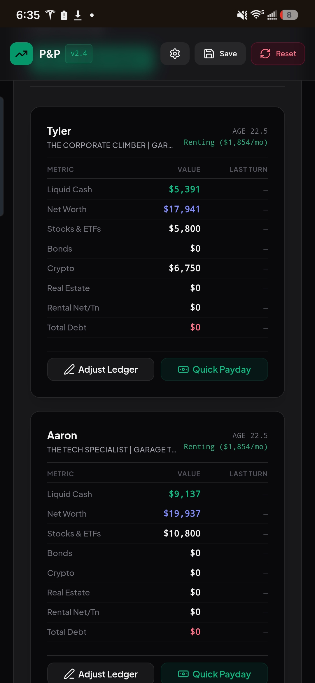 DM app dossier view
