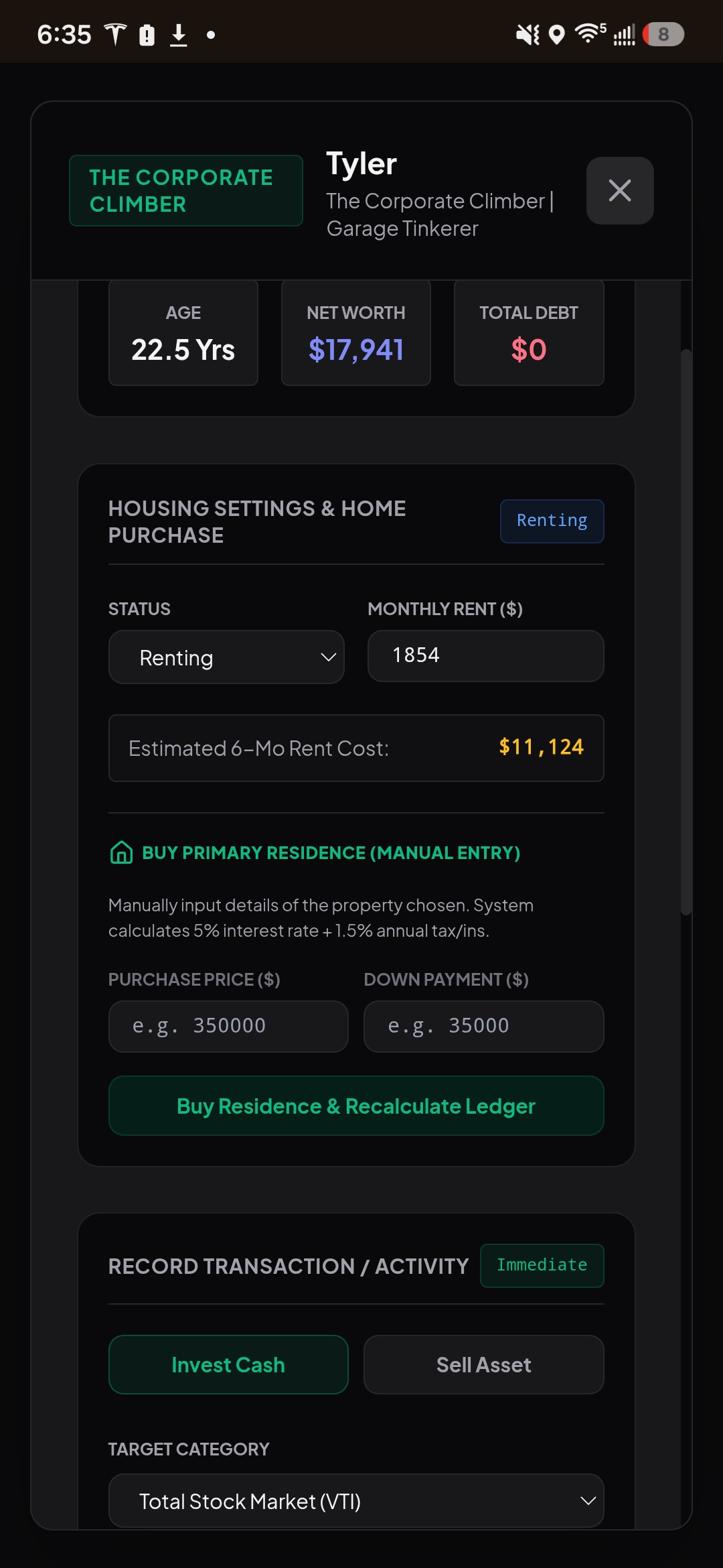 DM app housing view